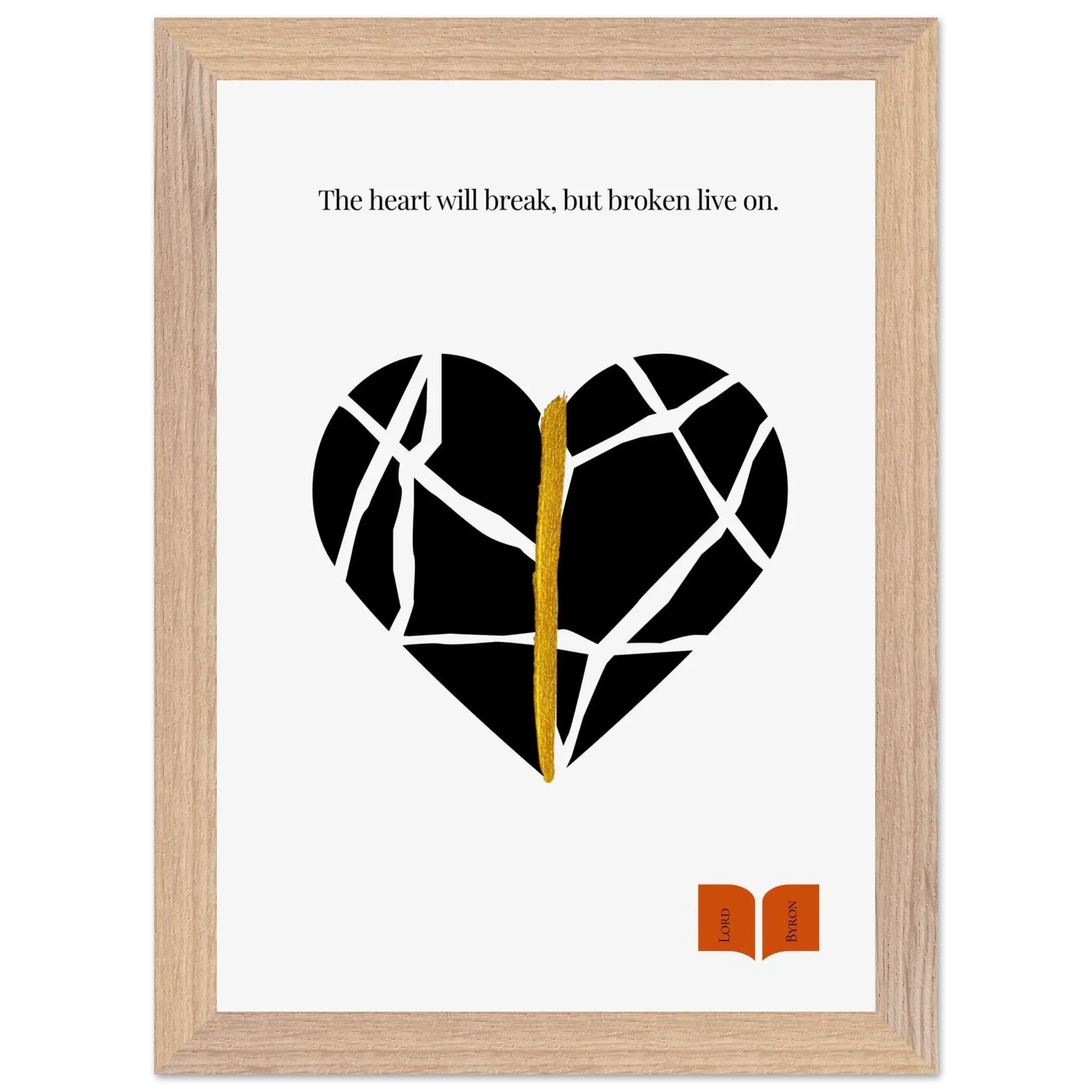 Lord Byron Quote Poster | Kintsugi-Inspired Minimalist Print-INK & FRAME STUDIO