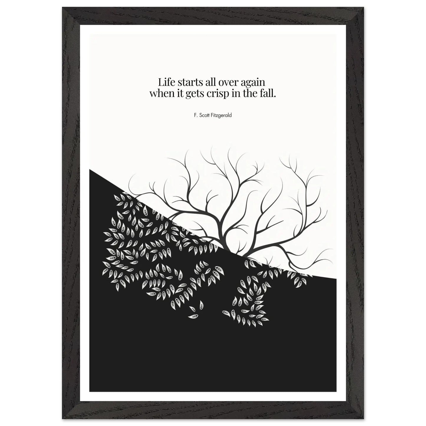 F. Scott Fitzgerald Quote Print – "Life starts all over again.."-INK & FRAME STUDIO