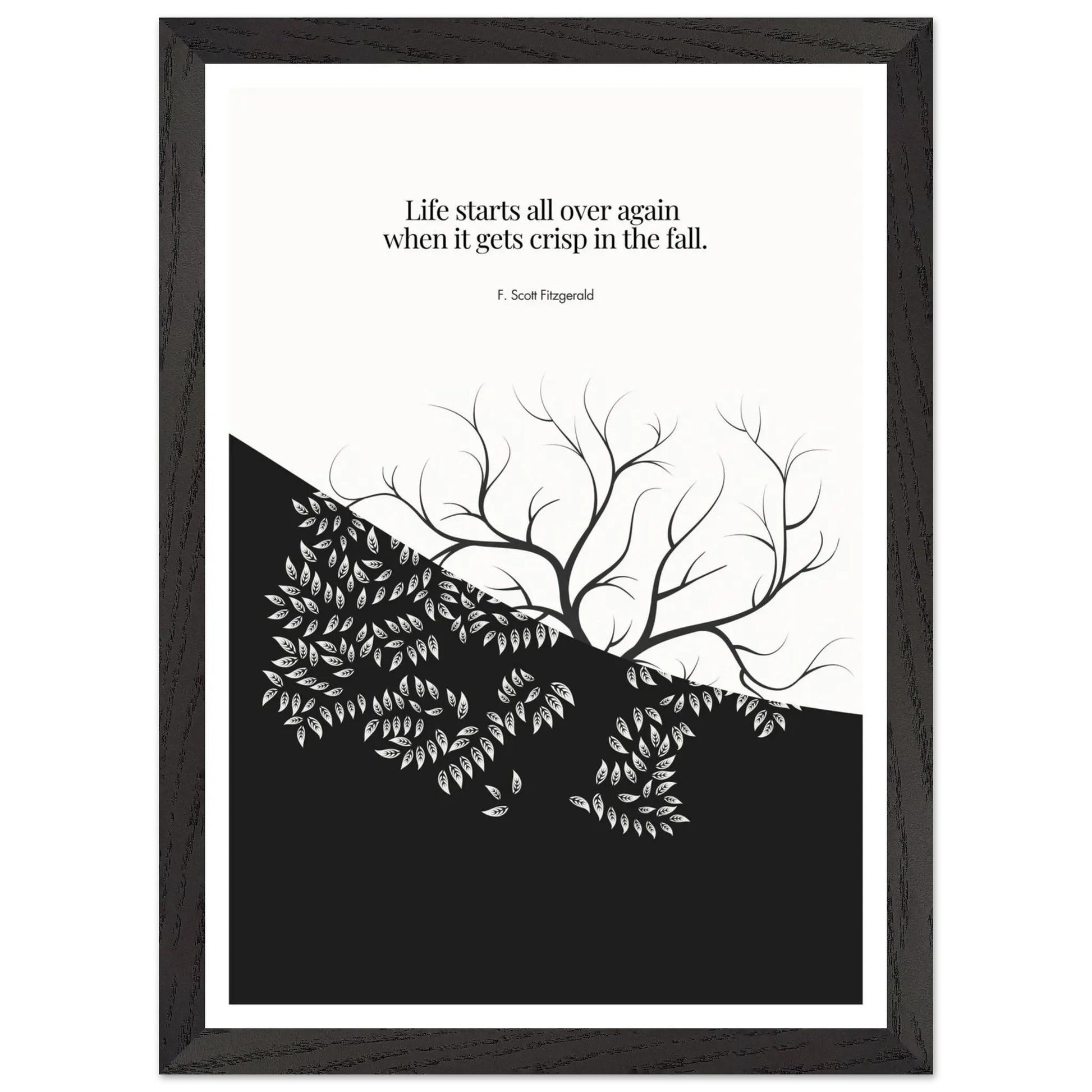 F. Scott Fitzgerald Quote Print – "Life starts all over again.."-INK & FRAME STUDIO