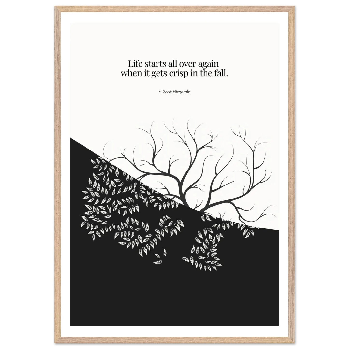 F. Scott Fitzgerald Quote Print – "Life starts all over again.."-INK & FRAME STUDIO
