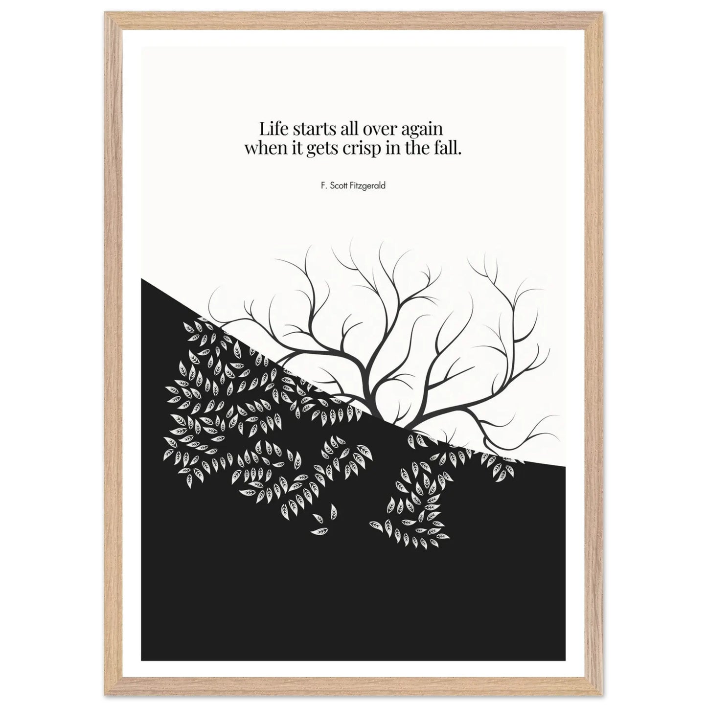 F. Scott Fitzgerald Quote Print – "Life starts all over again.."-INK & FRAME STUDIO