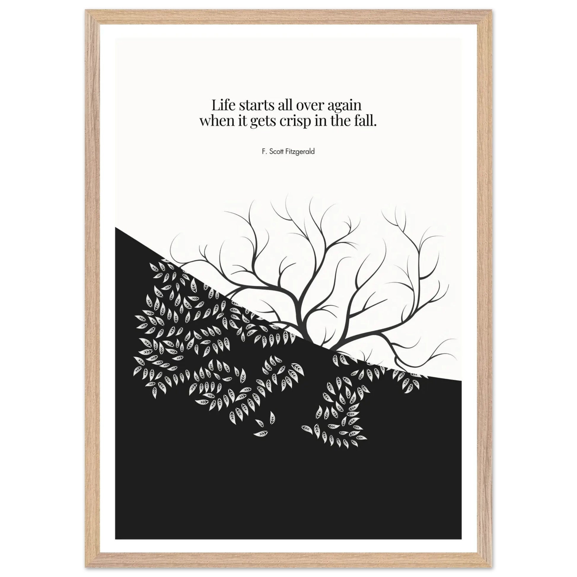 F. Scott Fitzgerald Quote Print – "Life starts all over again.."-INK & FRAME STUDIO