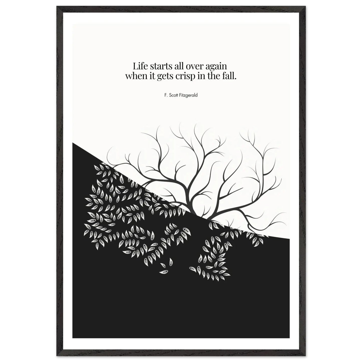 F. Scott Fitzgerald Quote Print – "Life starts all over again.."-INK & FRAME STUDIO