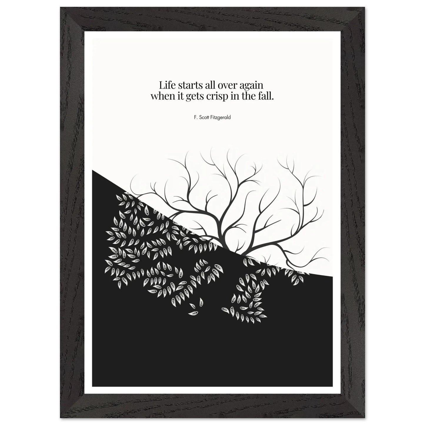 F. Scott Fitzgerald Quote Print – "Life starts all over again.."-INK & FRAME STUDIO