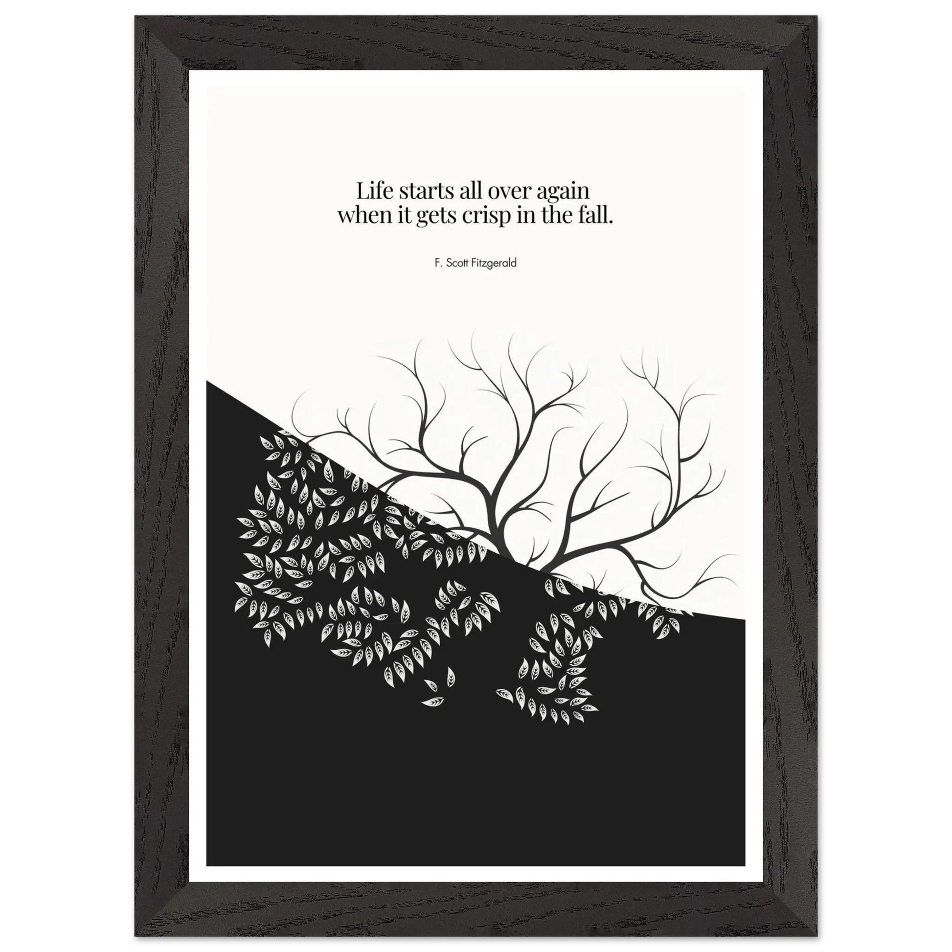 F. Scott Fitzgerald Quote Print – "Life starts all over again.."-INK & FRAME STUDIO
