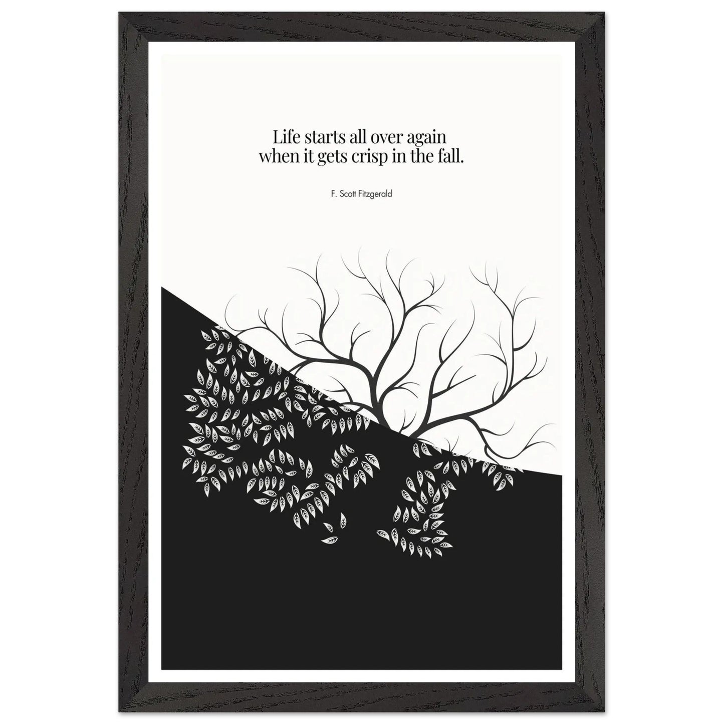 F. Scott Fitzgerald Quote Print – "Life starts all over again.."-INK & FRAME STUDIO