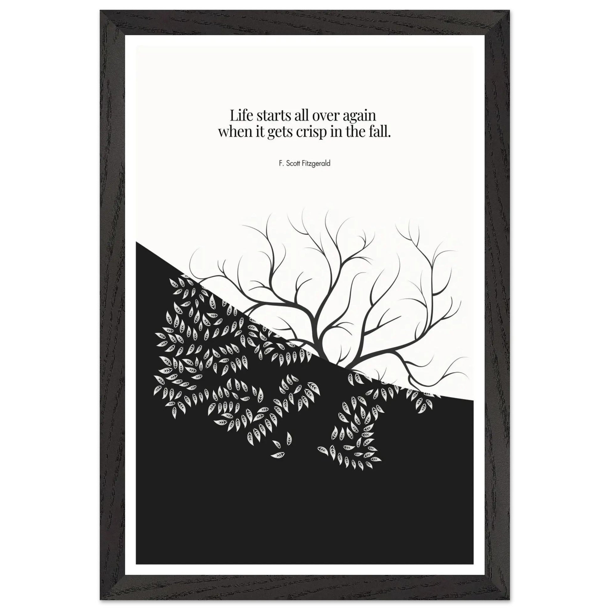 F. Scott Fitzgerald Quote Print – "Life starts all over again.."-INK & FRAME STUDIO