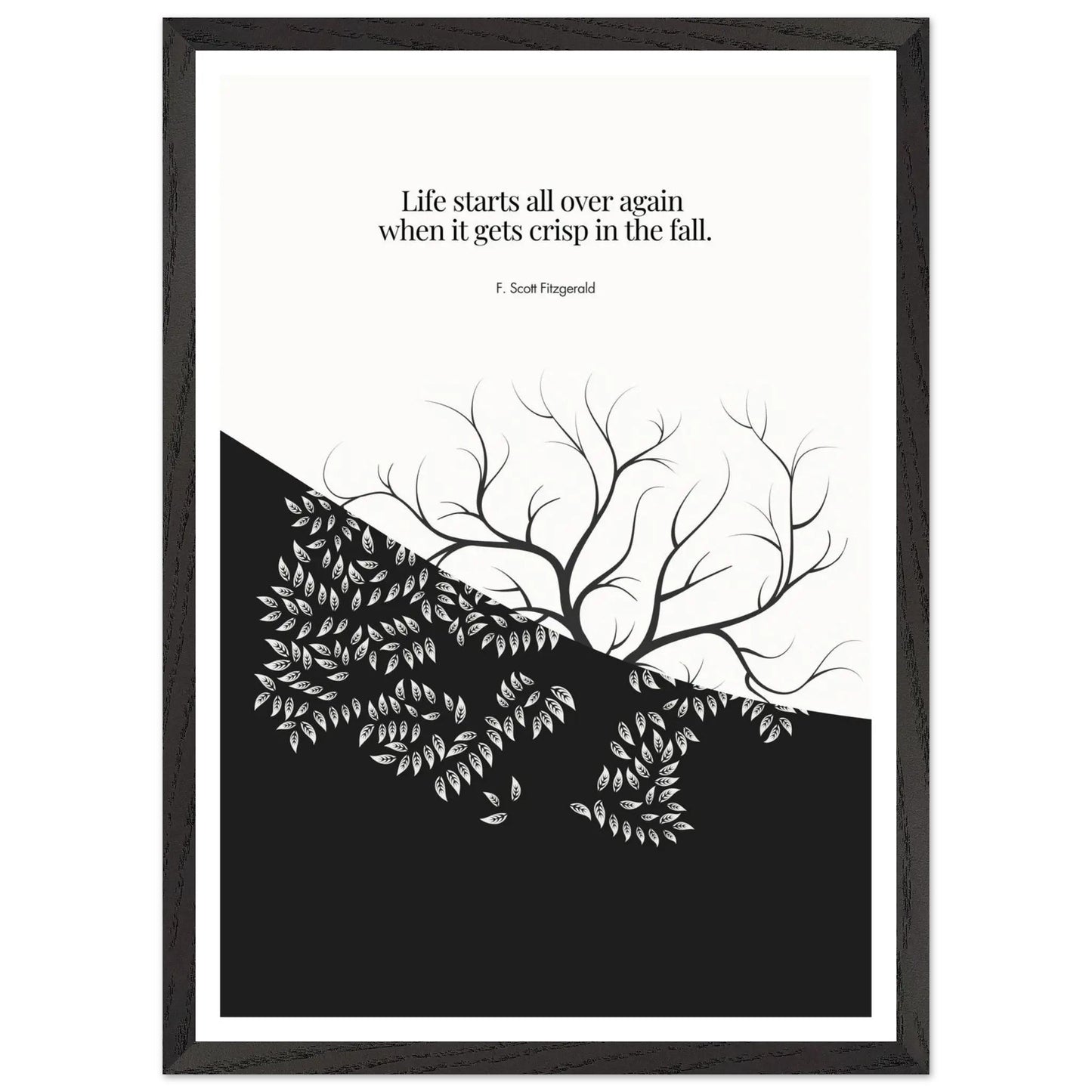 F. Scott Fitzgerald Quote Print – "Life starts all over again.."-INK & FRAME STUDIO