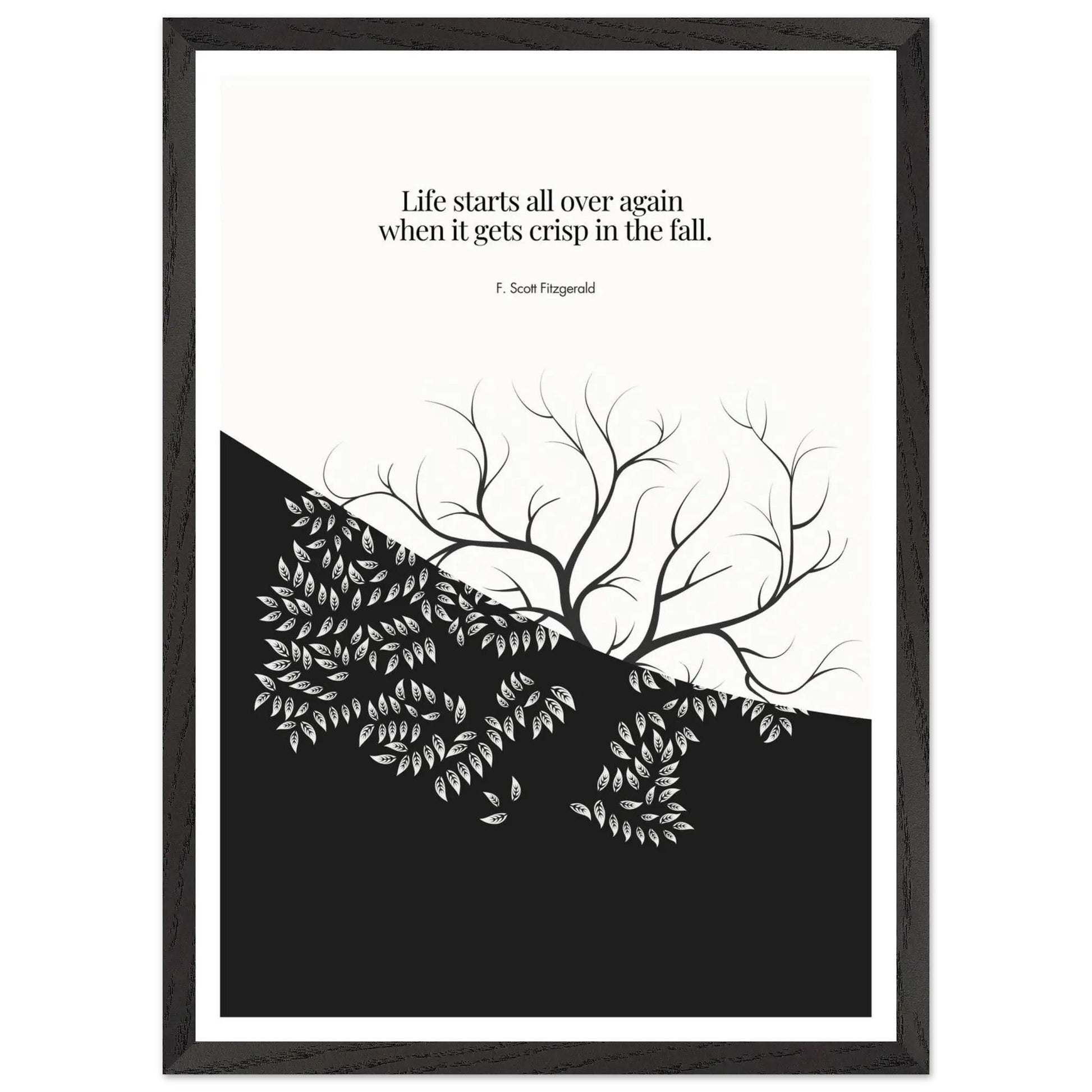 F. Scott Fitzgerald Quote Print – "Life starts all over again.."-INK & FRAME STUDIO
