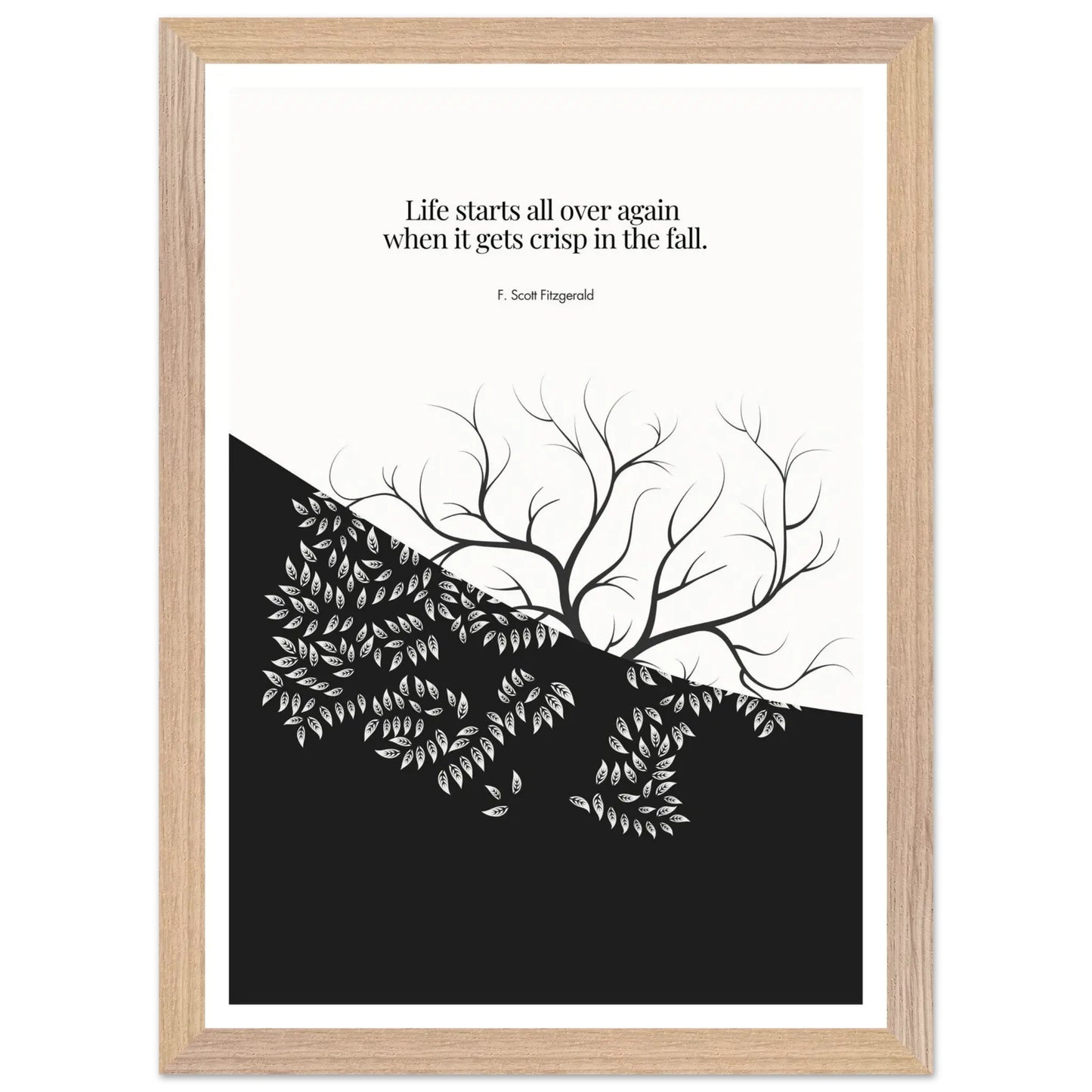 F. Scott Fitzgerald Quote Print – "Life starts all over again.."-INK & FRAME STUDIO