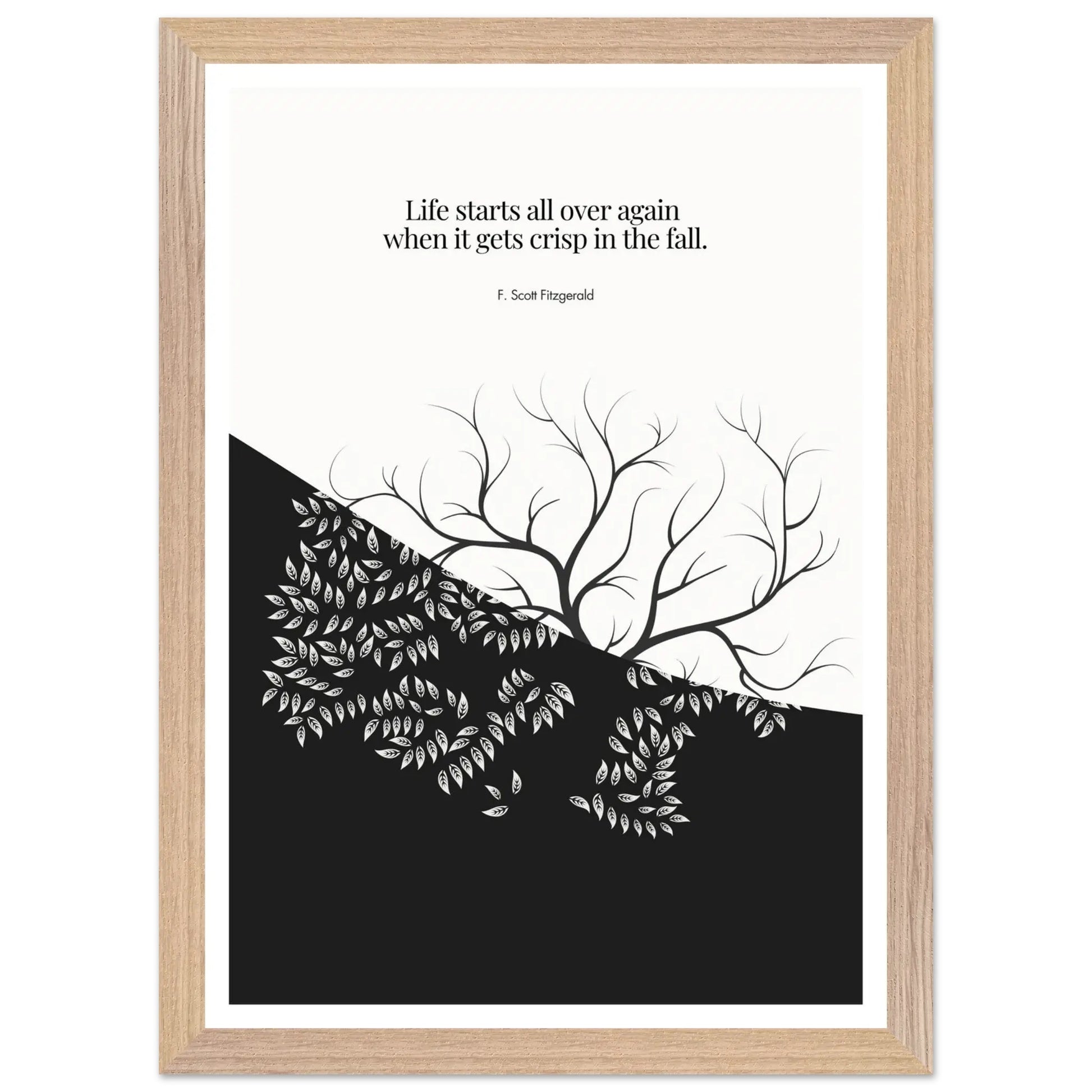 F. Scott Fitzgerald Quote Print – "Life starts all over again.."-INK & FRAME STUDIO