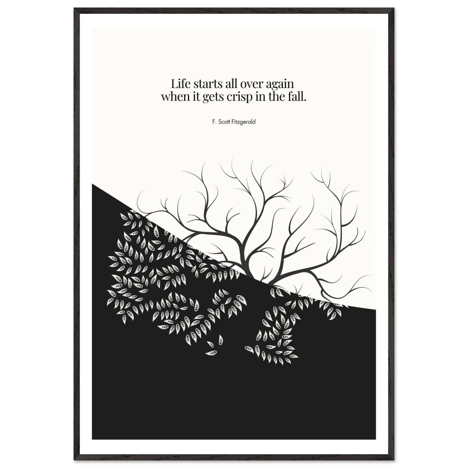 F. Scott Fitzgerald Quote Print – "Life starts all over again.."-INK & FRAME STUDIO