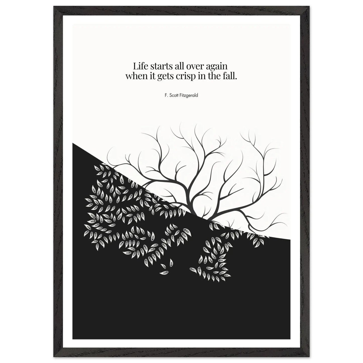 F. Scott Fitzgerald Quote Print – "Life starts all over again.."-INK & FRAME STUDIO