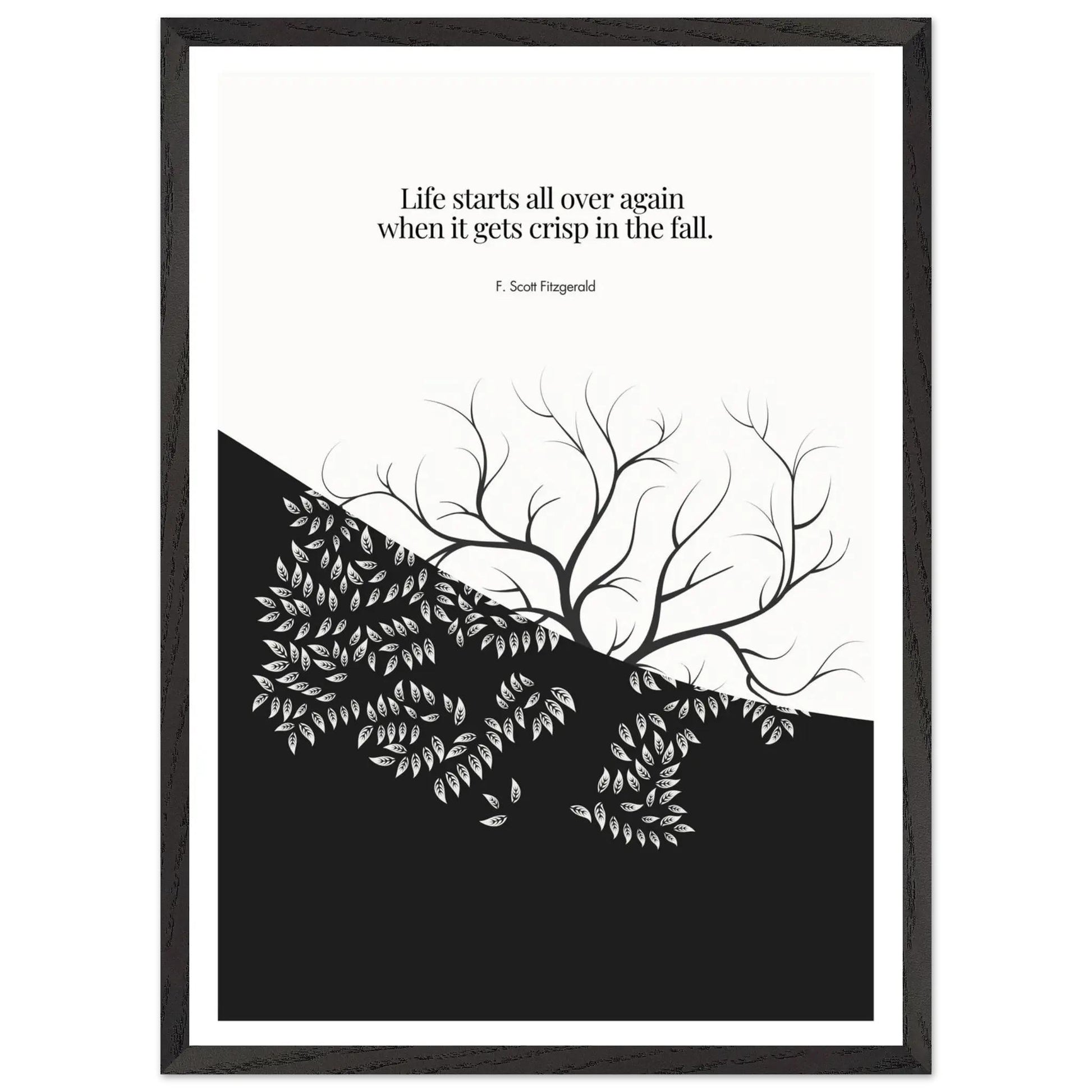 F. Scott Fitzgerald Quote Print – "Life starts all over again.."-INK & FRAME STUDIO