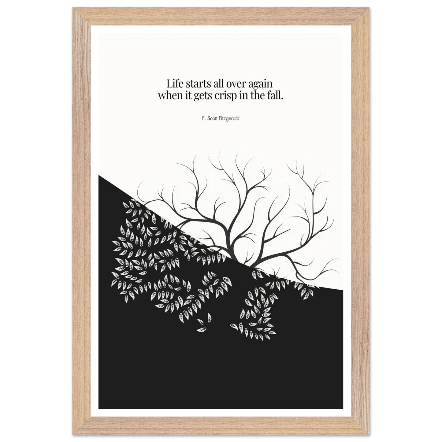 F. Scott Fitzgerald Quote Print – "Life starts all over again.."-INK & FRAME STUDIO