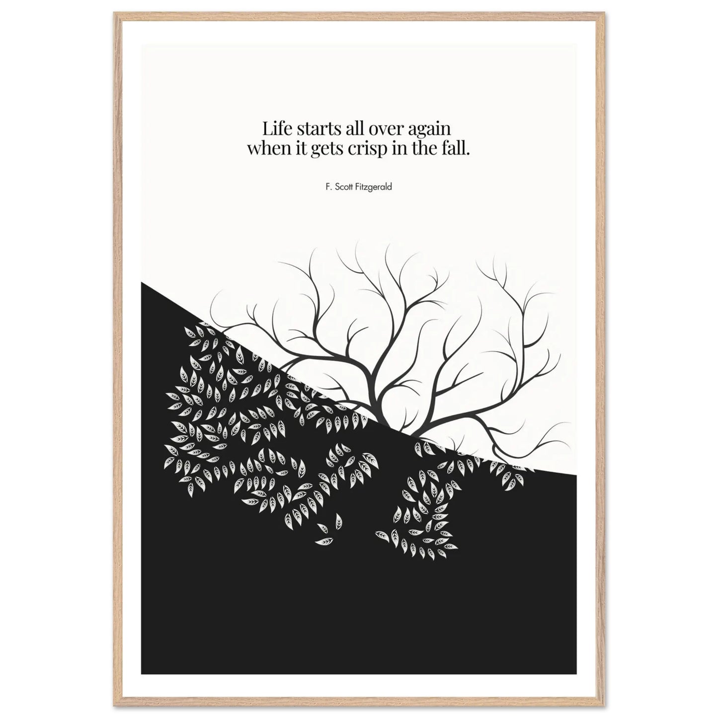 F. Scott Fitzgerald Quote Print – "Life starts all over again.."-INK & FRAME STUDIO