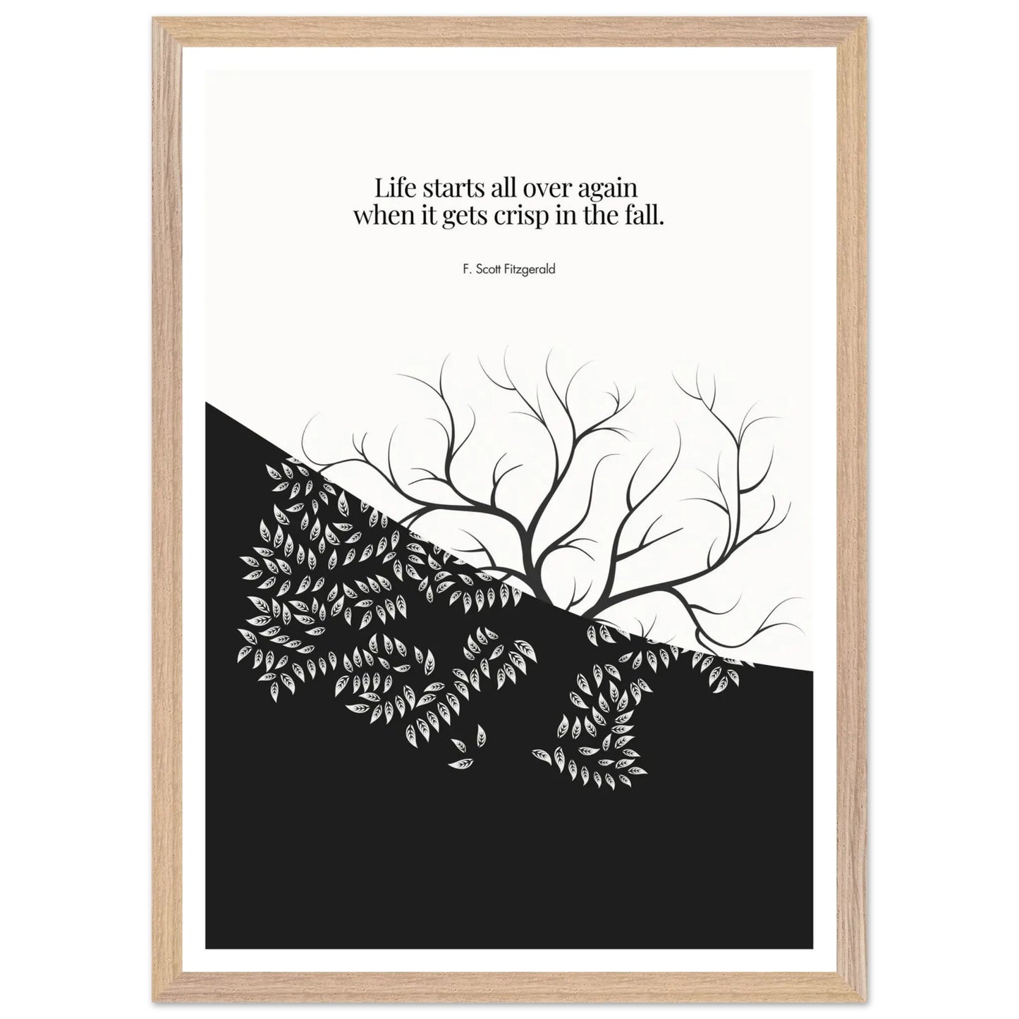 F. Scott Fitzgerald Quote Print – "Life starts all over again.."-INK & FRAME STUDIO