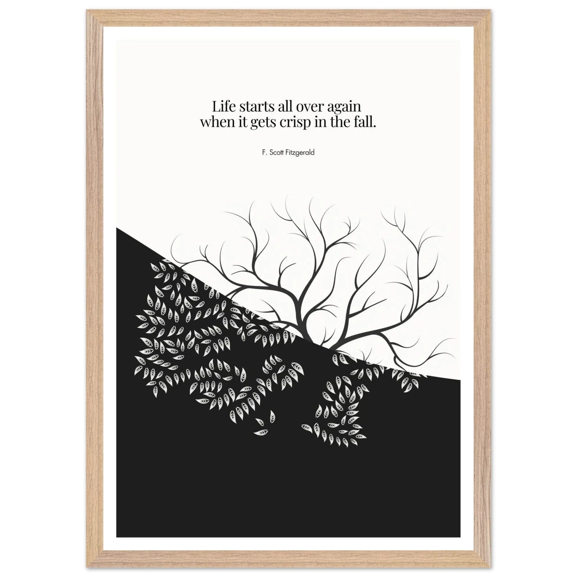 F. Scott Fitzgerald Quote Print – "Life starts all over again.."-INK & FRAME STUDIO