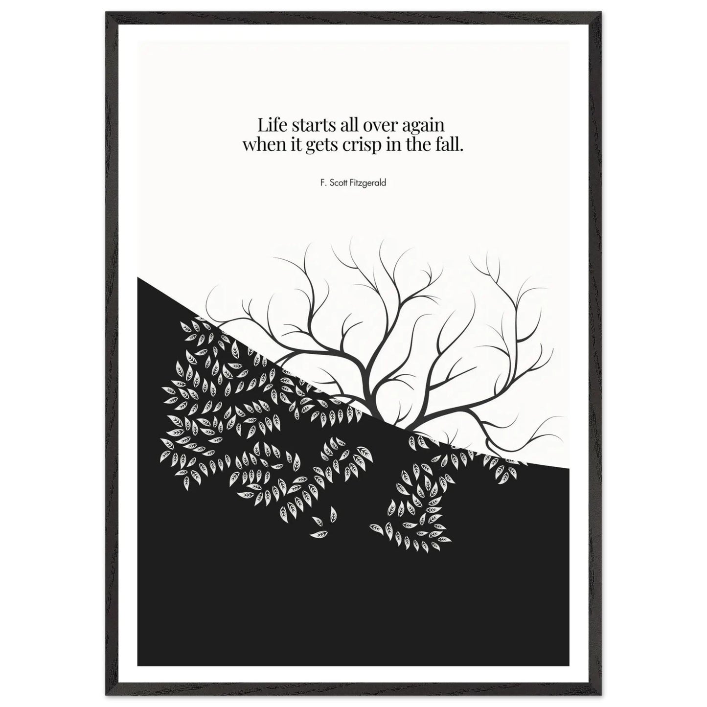 F. Scott Fitzgerald Quote Print – "Life starts all over again.."-INK & FRAME STUDIO
