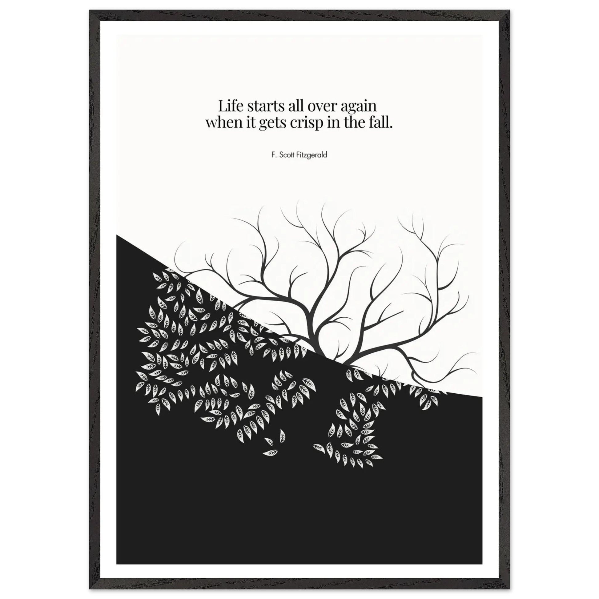 F. Scott Fitzgerald Quote Print – "Life starts all over again.."-INK & FRAME STUDIO