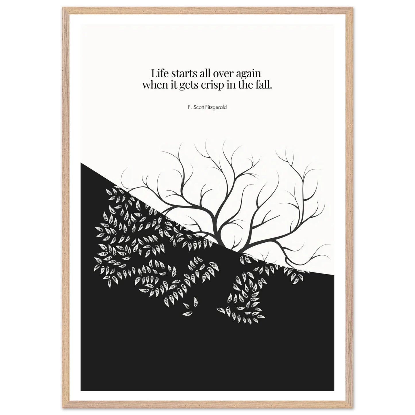 F. Scott Fitzgerald Quote Print – "Life starts all over again.."-INK & FRAME STUDIO