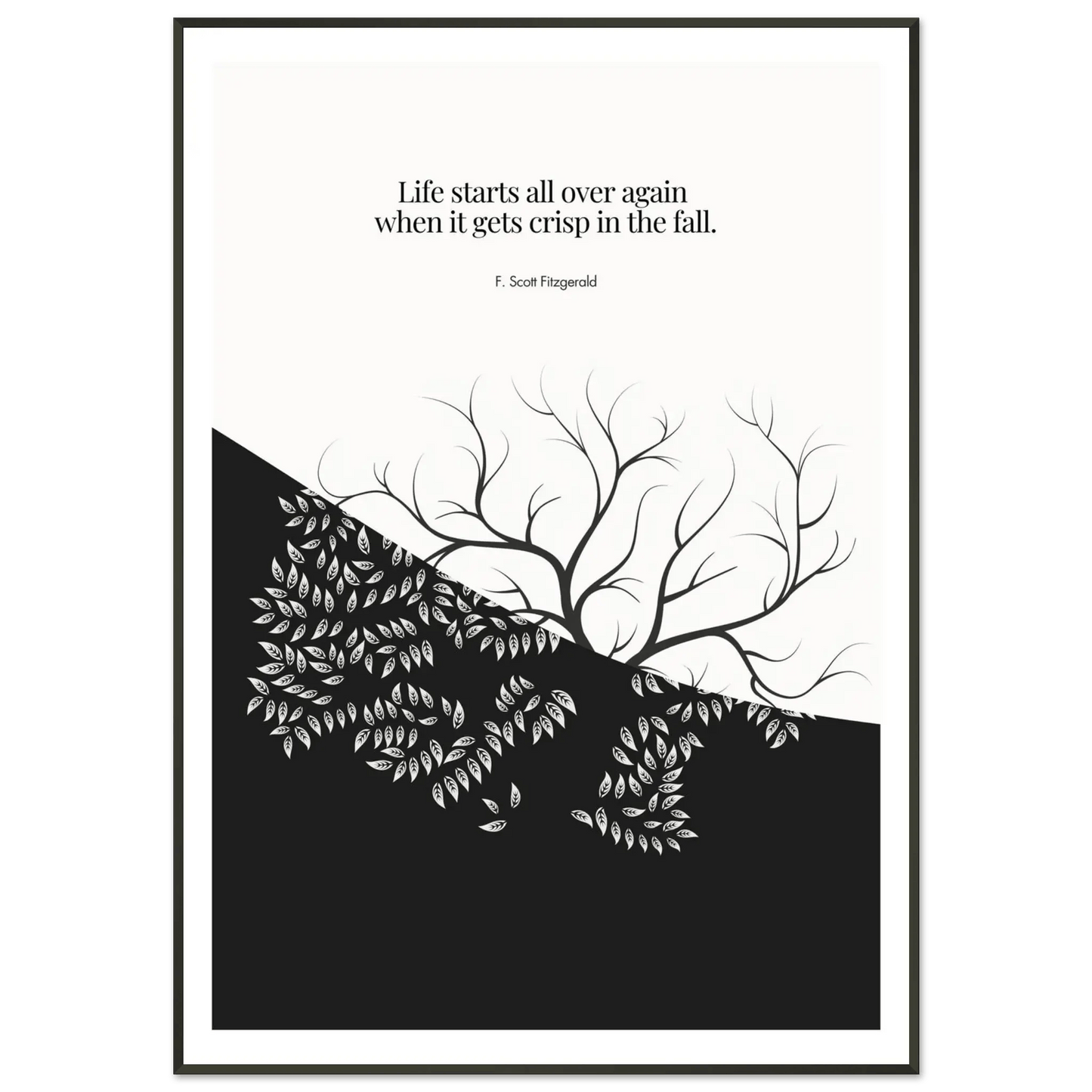 F. Scott Fitzgerald Quote Print – "Life starts all over again.."-INK & FRAME STUDIO