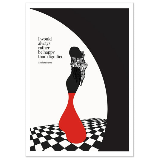 Charlotte Brontë Quote Minimalist Art Print-INK & FRAME STUDIO