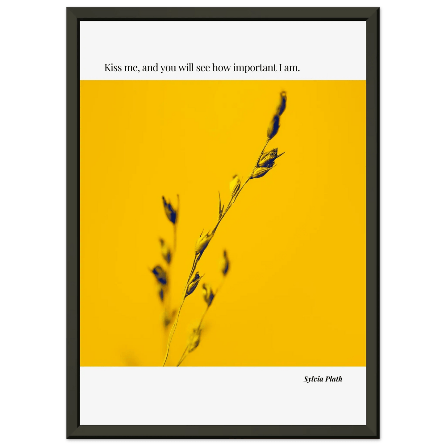 “Kiss Me, and You Will See How Important I Am” Framed Quote Wall Art – Ink Frame Studio-INK & FRAME STUDIO