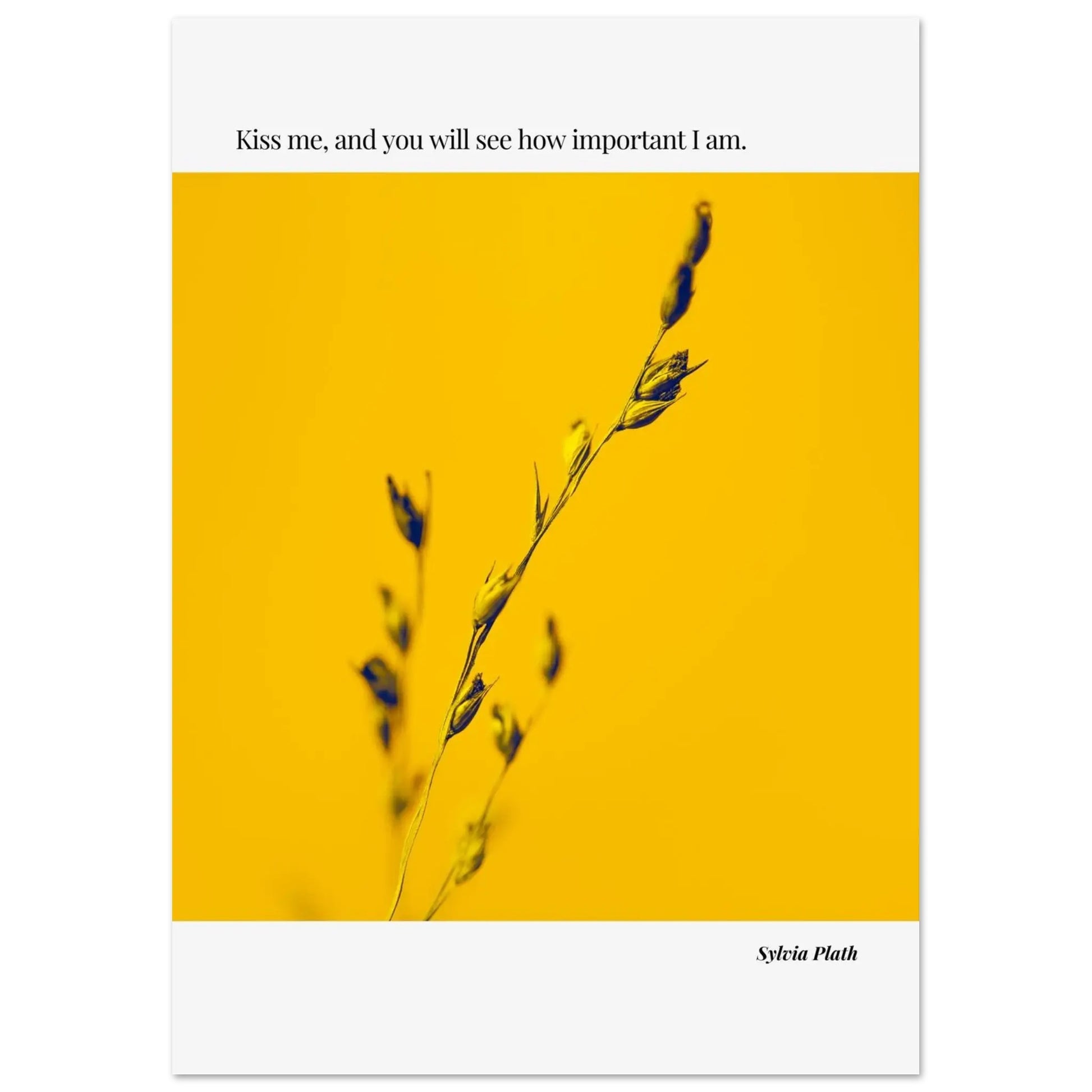 “Kiss Me, and You Will See How Important I Am” Framed Quote Wall Art – Ink Frame Studio-INK & FRAME STUDIO