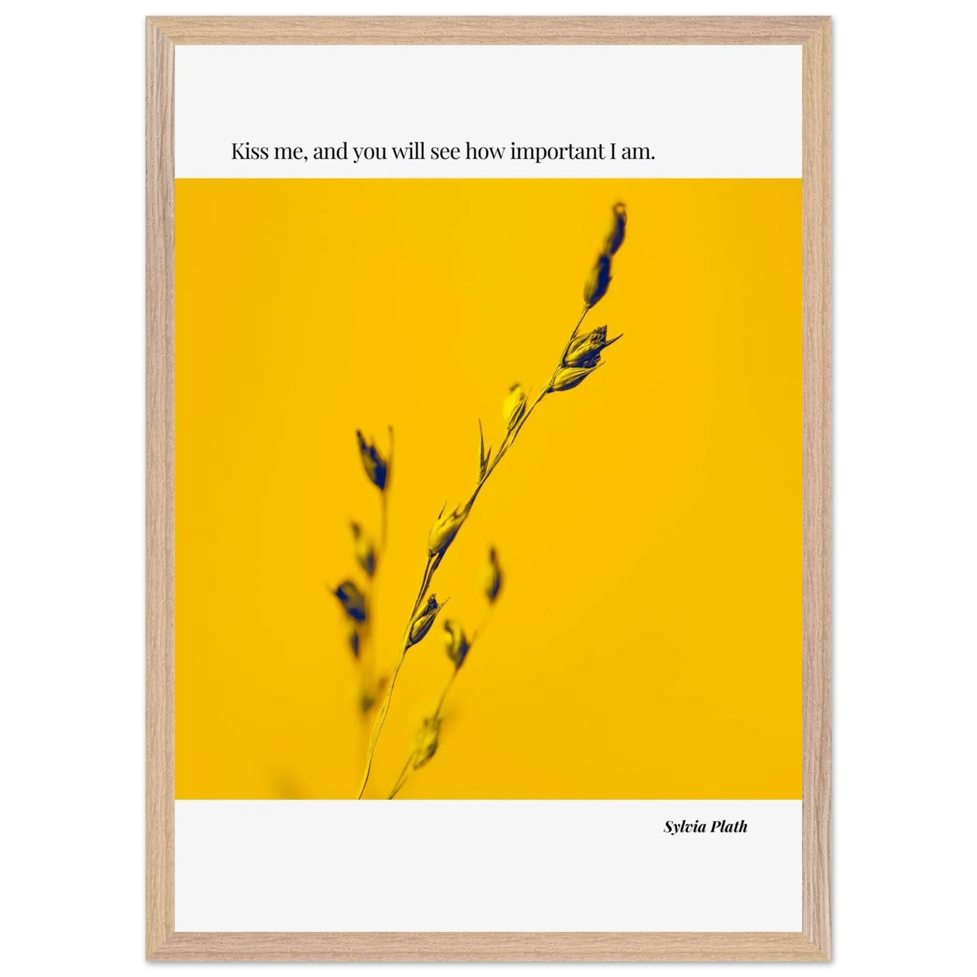 “Kiss Me, and You Will See How Important I Am” Framed Quote Wall Art – Ink Frame Studio-INK & FRAME STUDIO