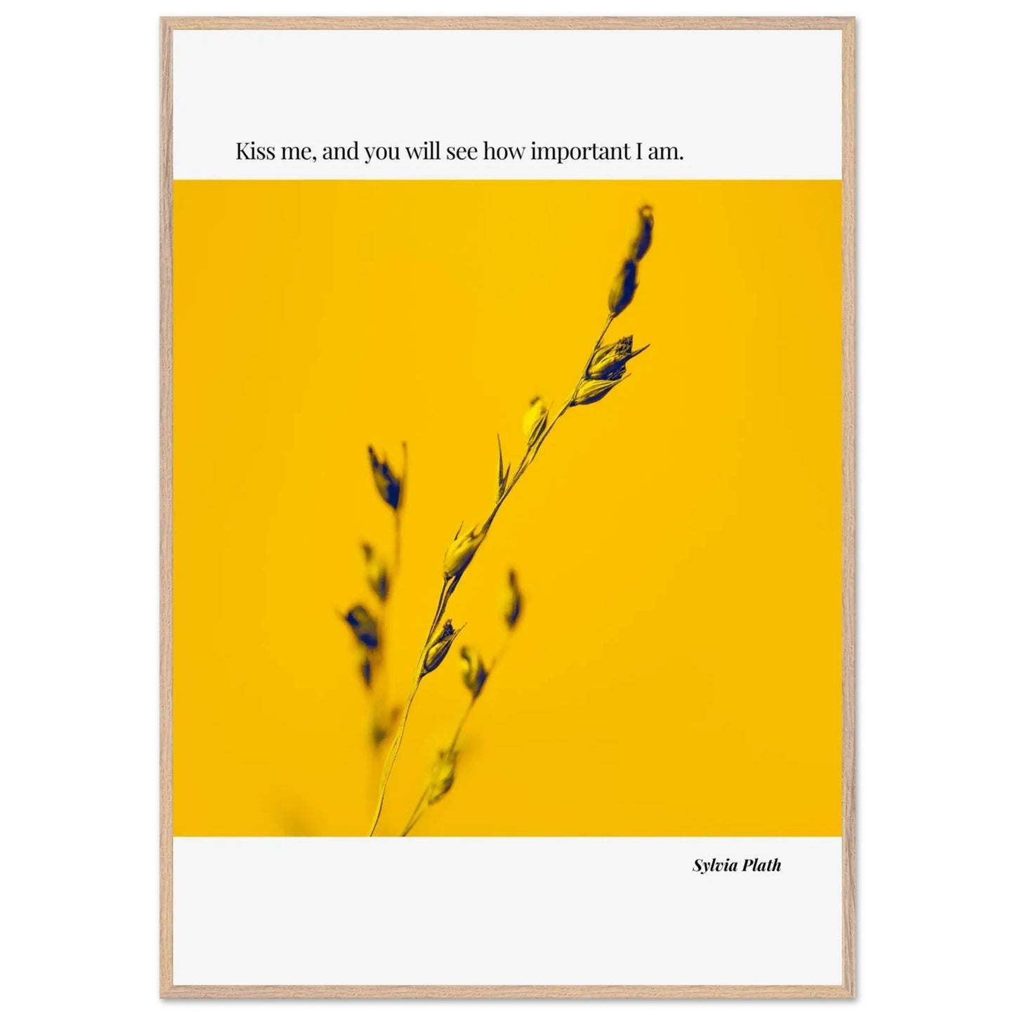 “Kiss Me, and You Will See How Important I Am” Framed Quote Wall Art – Ink Frame Studio-INK & FRAME STUDIO