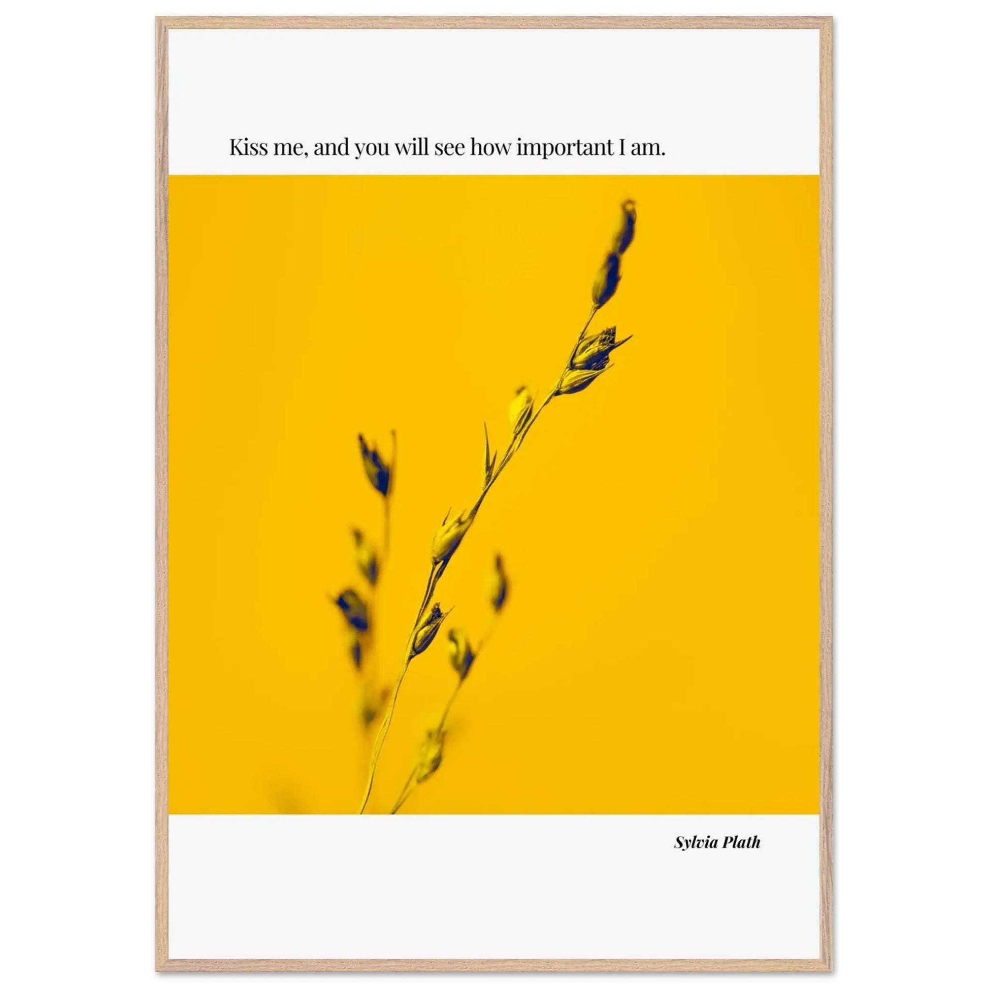 “Kiss Me, and You Will See How Important I Am” Framed Quote Wall Art – Ink Frame Studio-INK & FRAME STUDIO