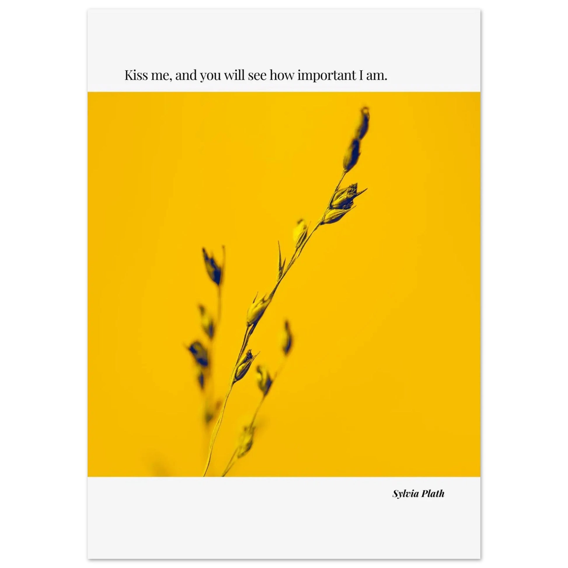 “Kiss Me, and You Will See How Important I Am” Framed Quote Wall Art – Ink Frame Studio-INK & FRAME STUDIO