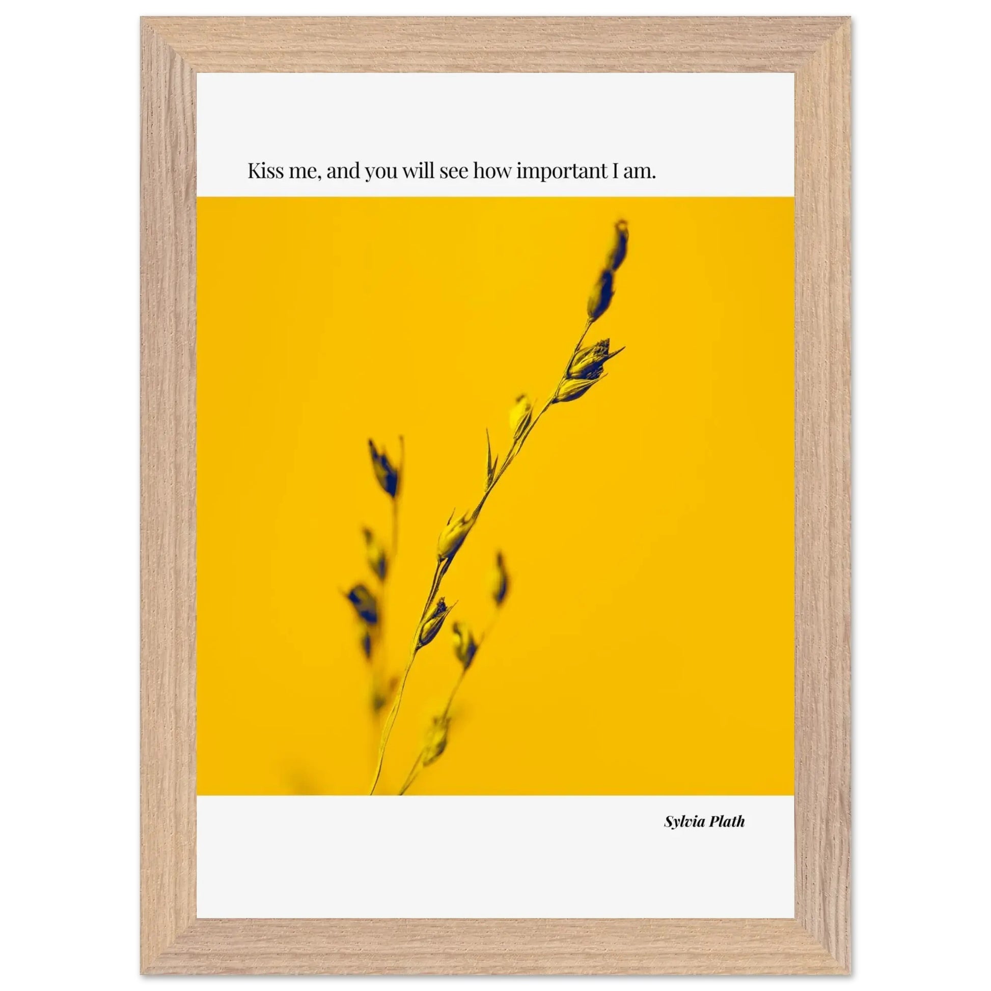 “Kiss Me, and You Will See How Important I Am” Framed Quote Wall Art – Ink Frame Studio-INK & FRAME STUDIO