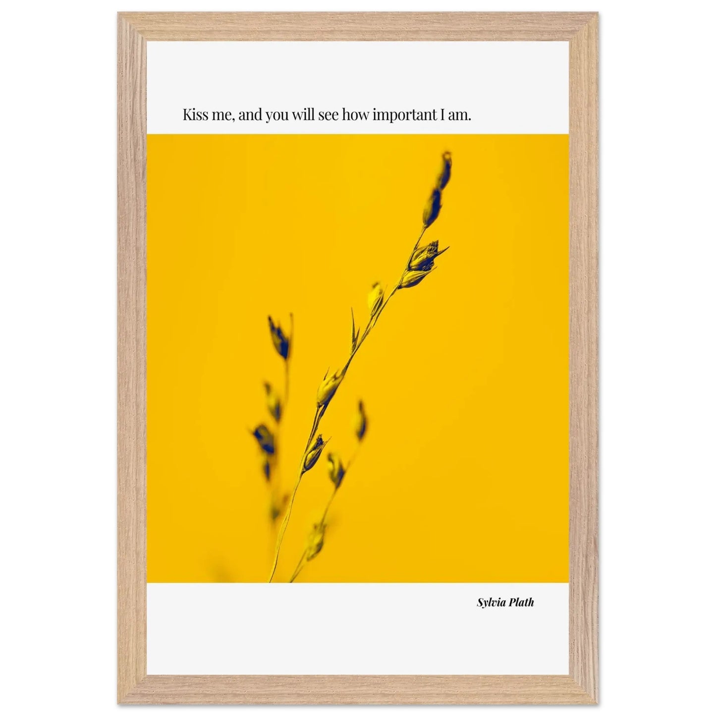 “Kiss Me, and You Will See How Important I Am” Framed Quote Wall Art – Ink Frame Studio-INK & FRAME STUDIO