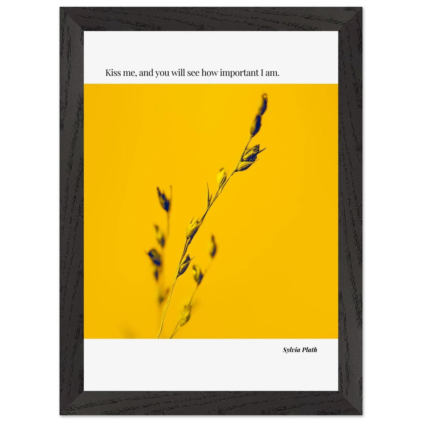 “Kiss Me, and You Will See How Important I Am” Framed Quote Wall Art – Ink Frame Studio-INK & FRAME STUDIO