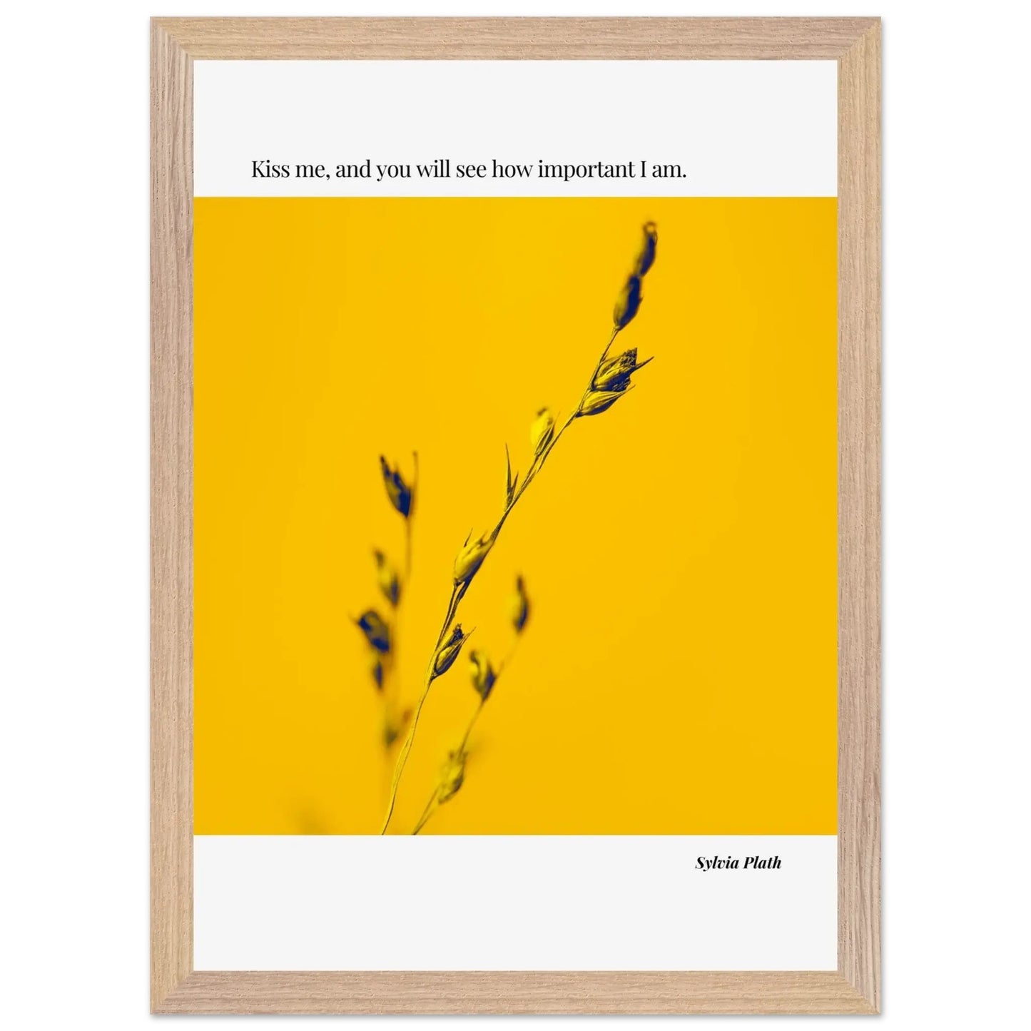 “Kiss Me, and You Will See How Important I Am” Framed Quote Wall Art – Ink Frame Studio-INK & FRAME STUDIO