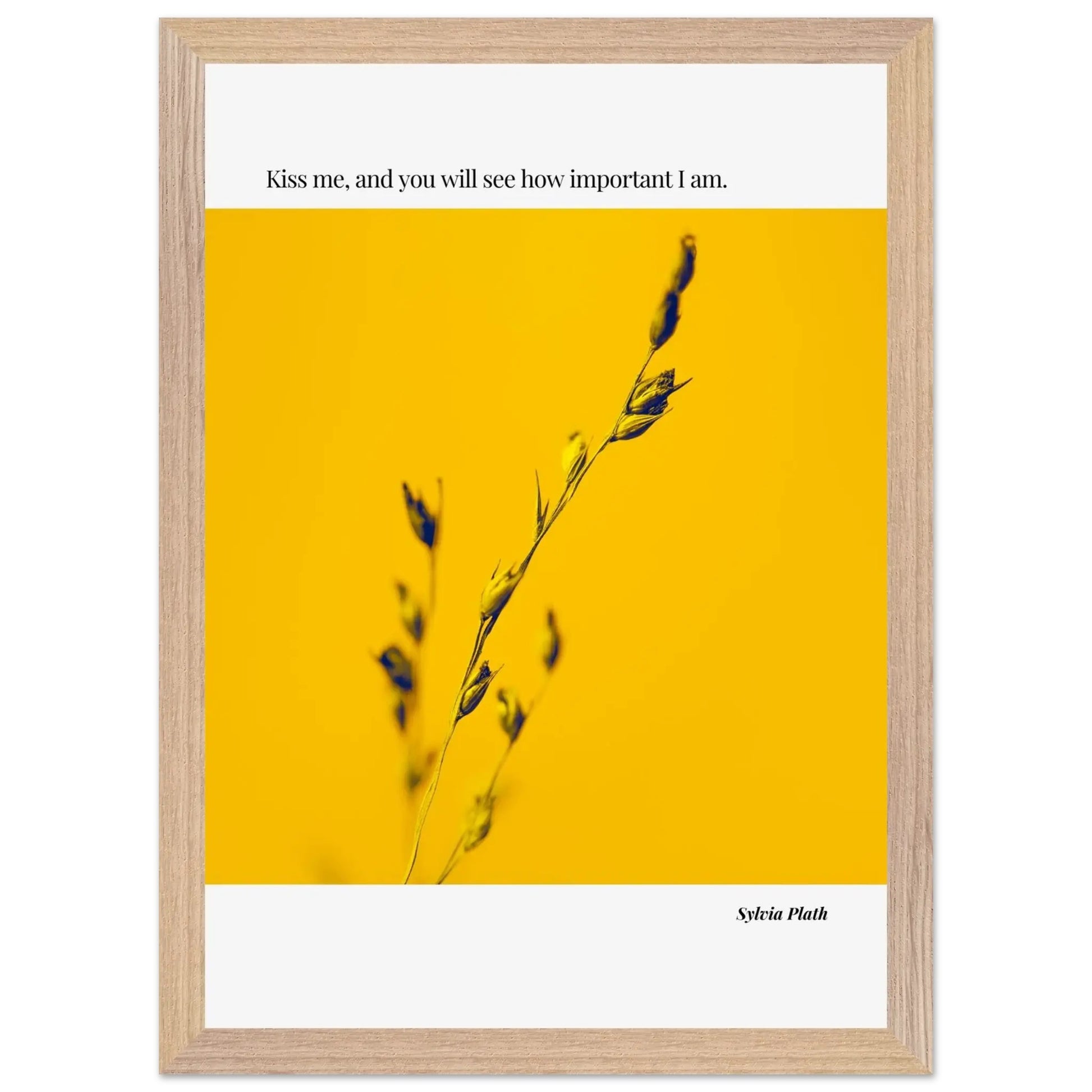 “Kiss Me, and You Will See How Important I Am” Framed Quote Wall Art – Ink Frame Studio-INK & FRAME STUDIO