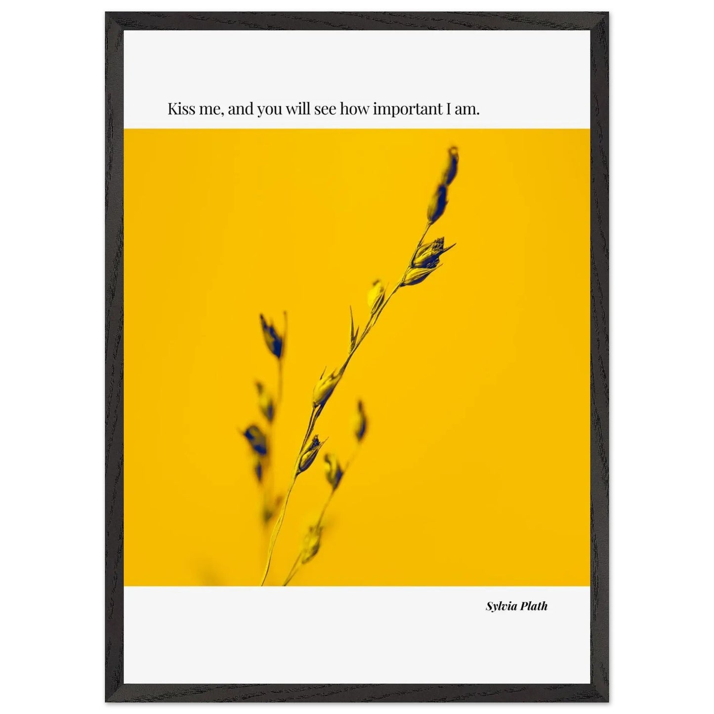 “Kiss Me, and You Will See How Important I Am” Framed Quote Wall Art – Ink Frame Studio-INK & FRAME STUDIO