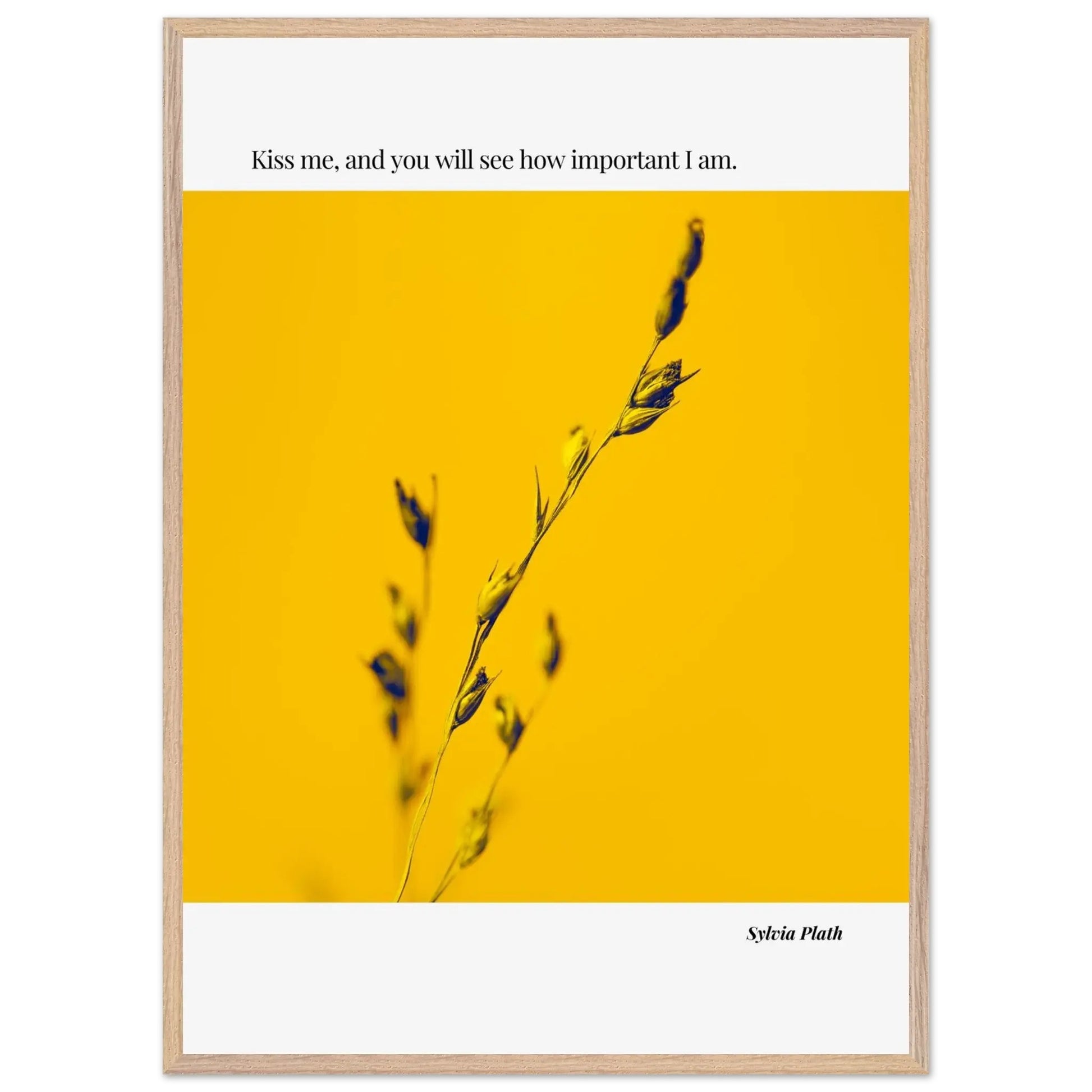 “Kiss Me, and You Will See How Important I Am” Framed Quote Wall Art – Ink Frame Studio-INK & FRAME STUDIO