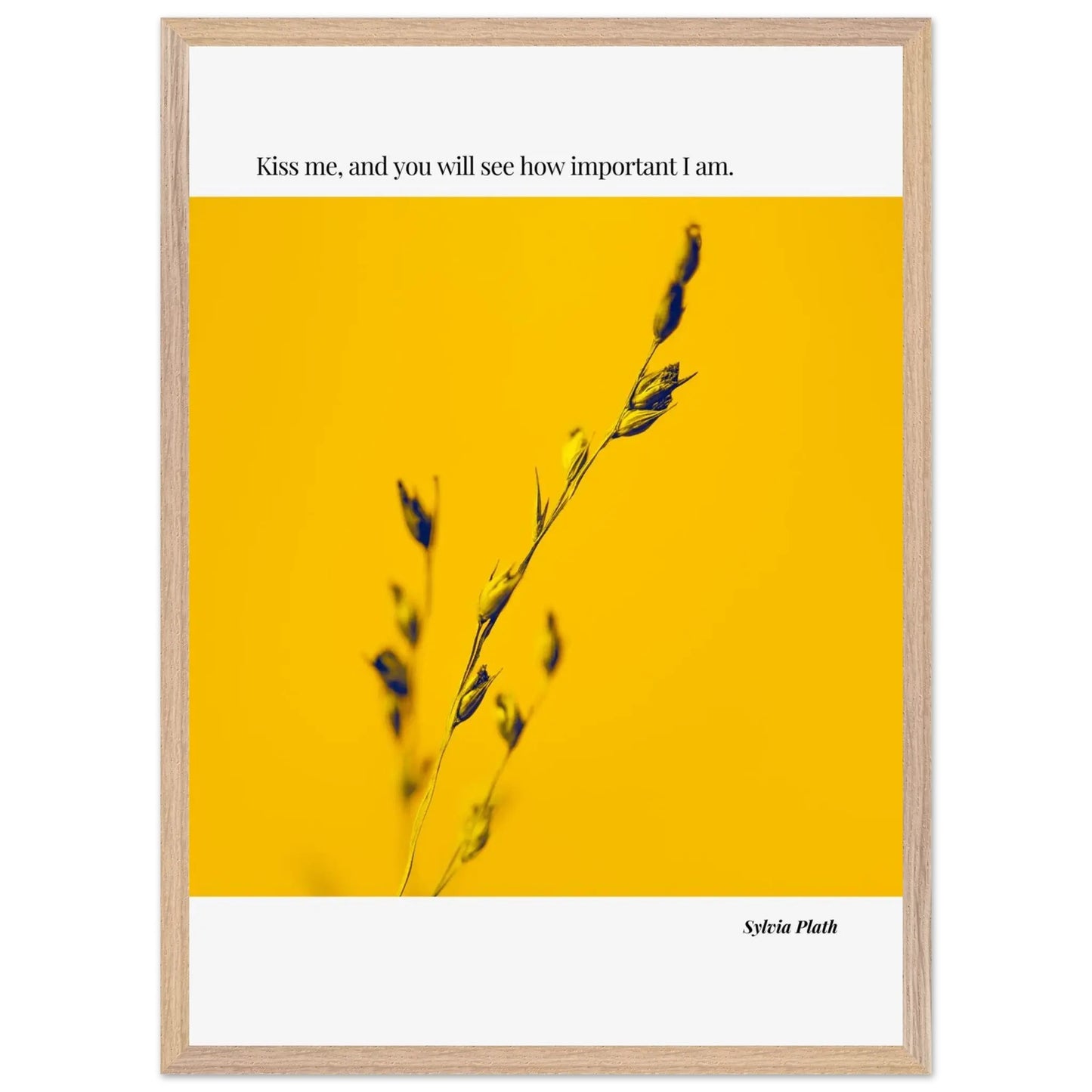 “Kiss Me, and You Will See How Important I Am” Framed Quote Wall Art – Ink Frame Studio-INK & FRAME STUDIO