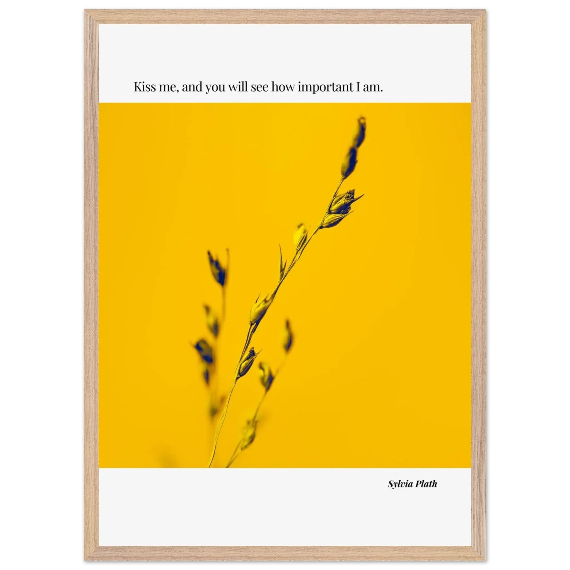 “Kiss Me, and You Will See How Important I Am” Framed Quote Wall Art – Ink Frame Studio-INK & FRAME STUDIO