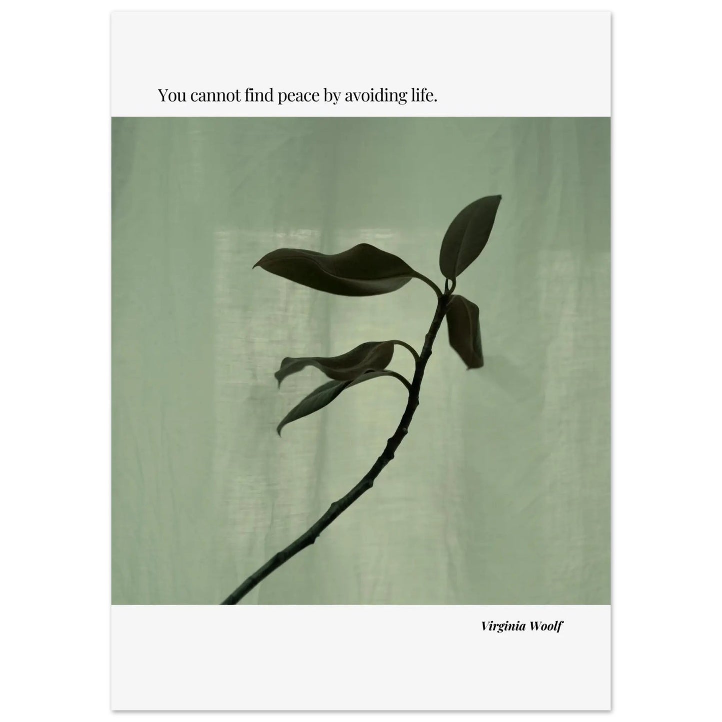 Virginia Woolf Quote Poster – Minimalist Literary Wall Art-INK & FRAME STUDIO