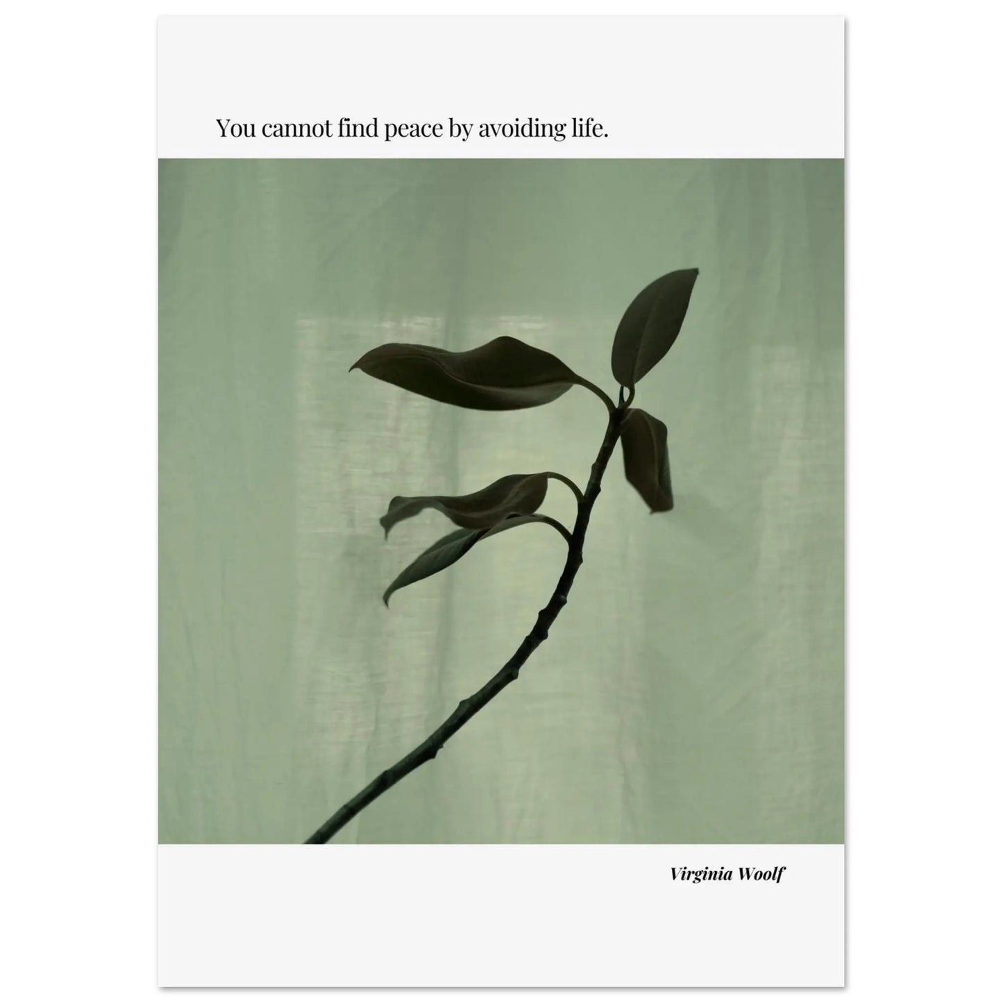 Virginia Woolf Quote Poster – Minimalist Literary Wall Art-INK & FRAME STUDIO
