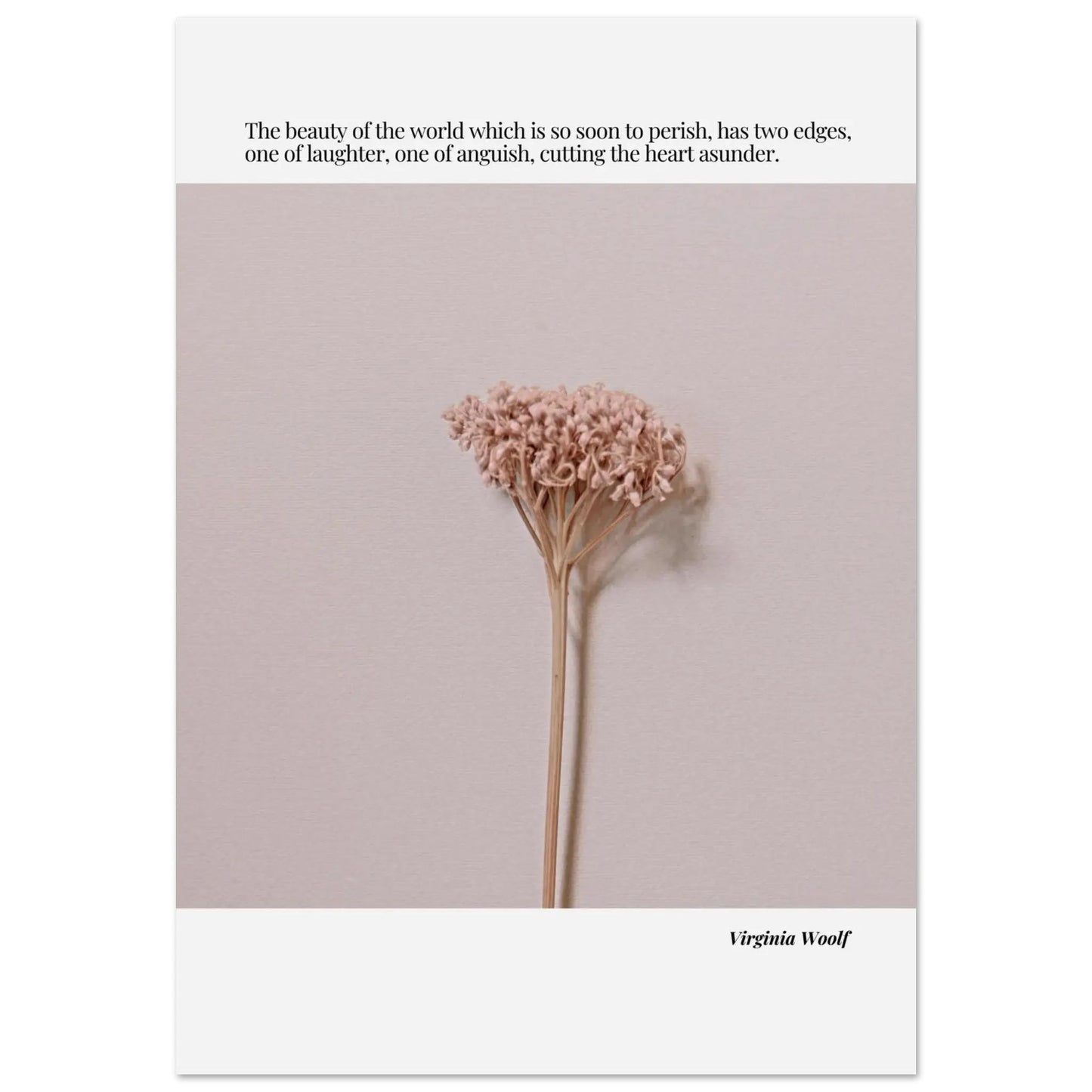 Virginia Woolf Quote  – Minimalist wall Decor-INK & FRAME STUDIO