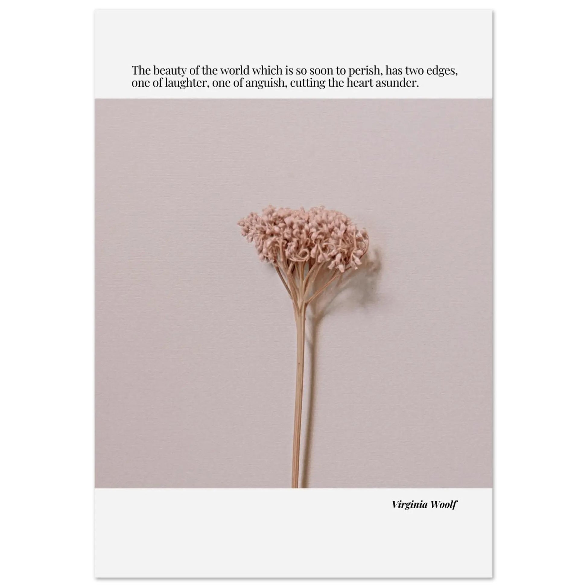 Virginia Woolf Quote  – Minimalist wall Decor-INK & FRAME STUDIO