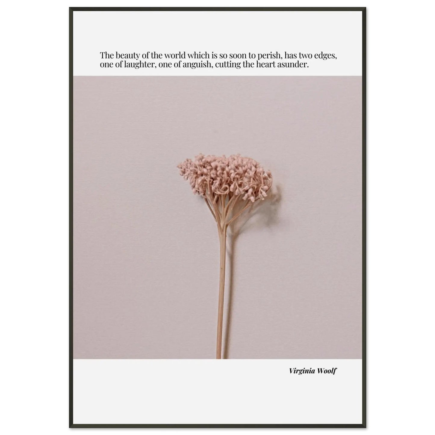 Virginia Woolf Quote  – Minimalist wall Decor-INK & FRAME STUDIO