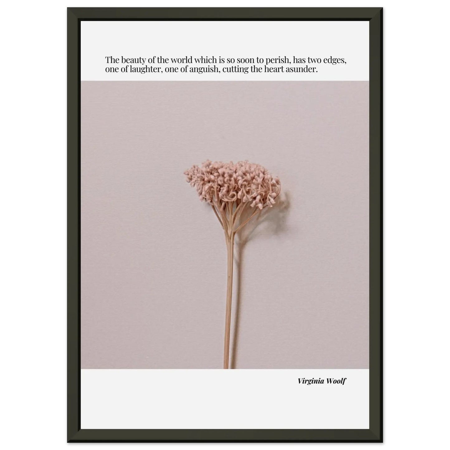 Virginia Woolf Quote  – Minimalist wall Decor-INK & FRAME STUDIO