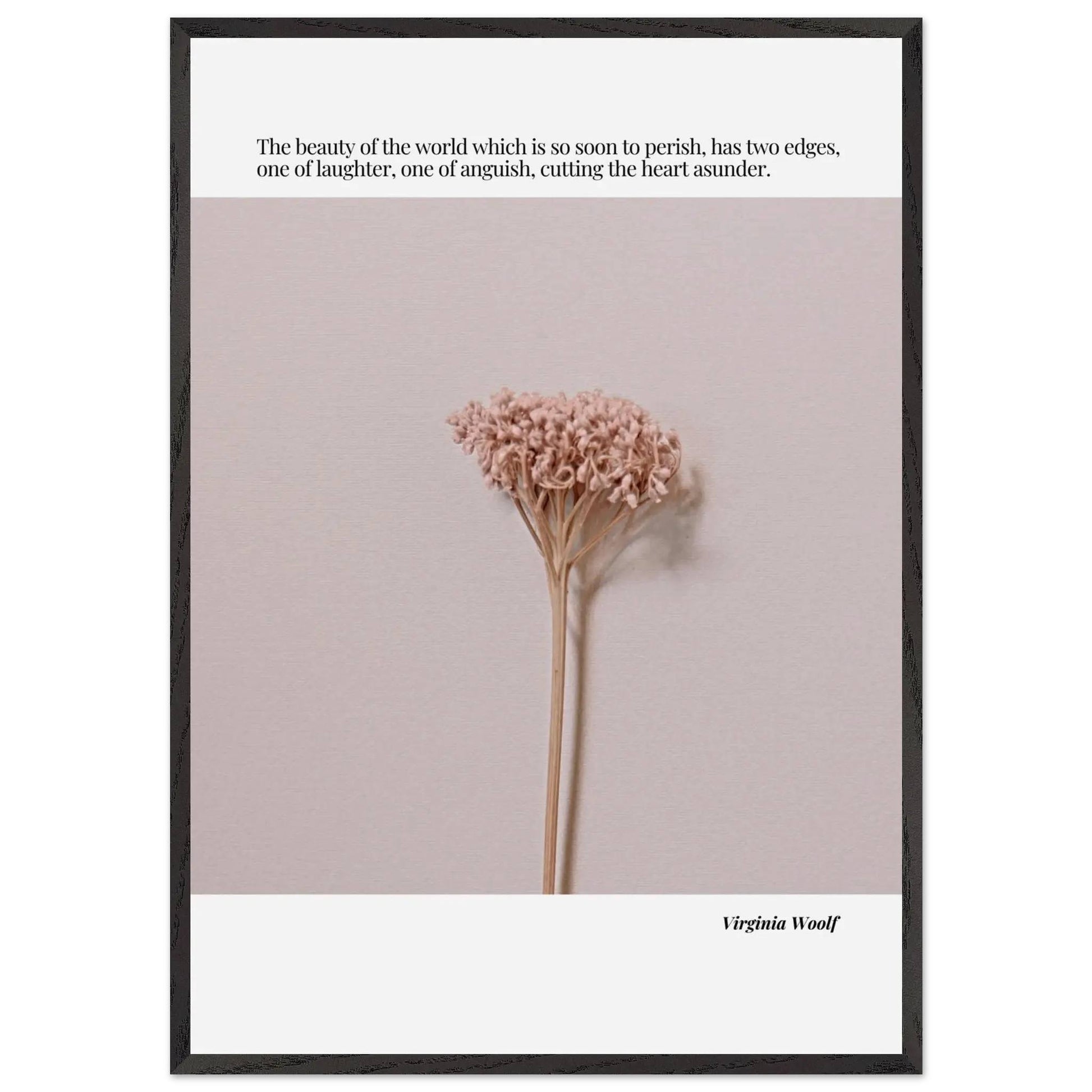 Virginia Woolf Quote  – Minimalist wall Decor-INK & FRAME STUDIO