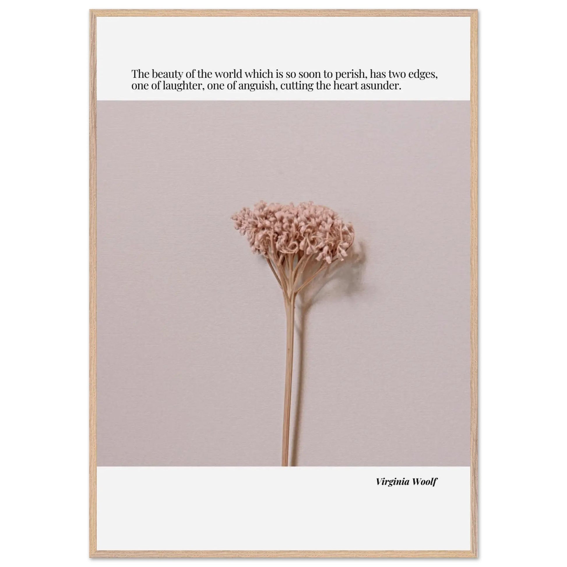 Virginia Woolf Quote  – Minimalist wall Decor-INK & FRAME STUDIO
